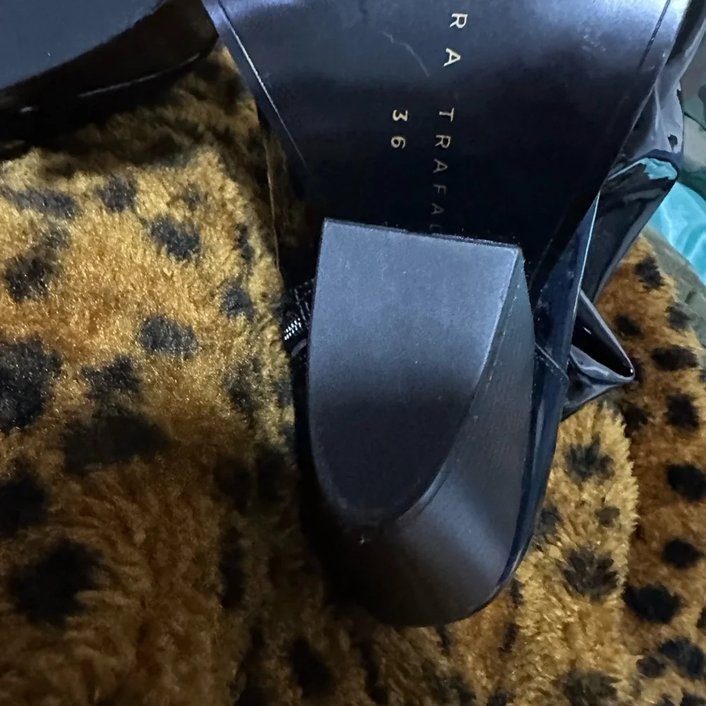 Zara Shiny Black Over-the-Knee Boots